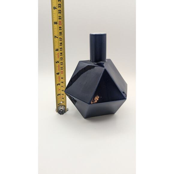 MCM Cobalt Blue Polygon Vase - 12 Sided - Excellent! - Picture 7 of 9